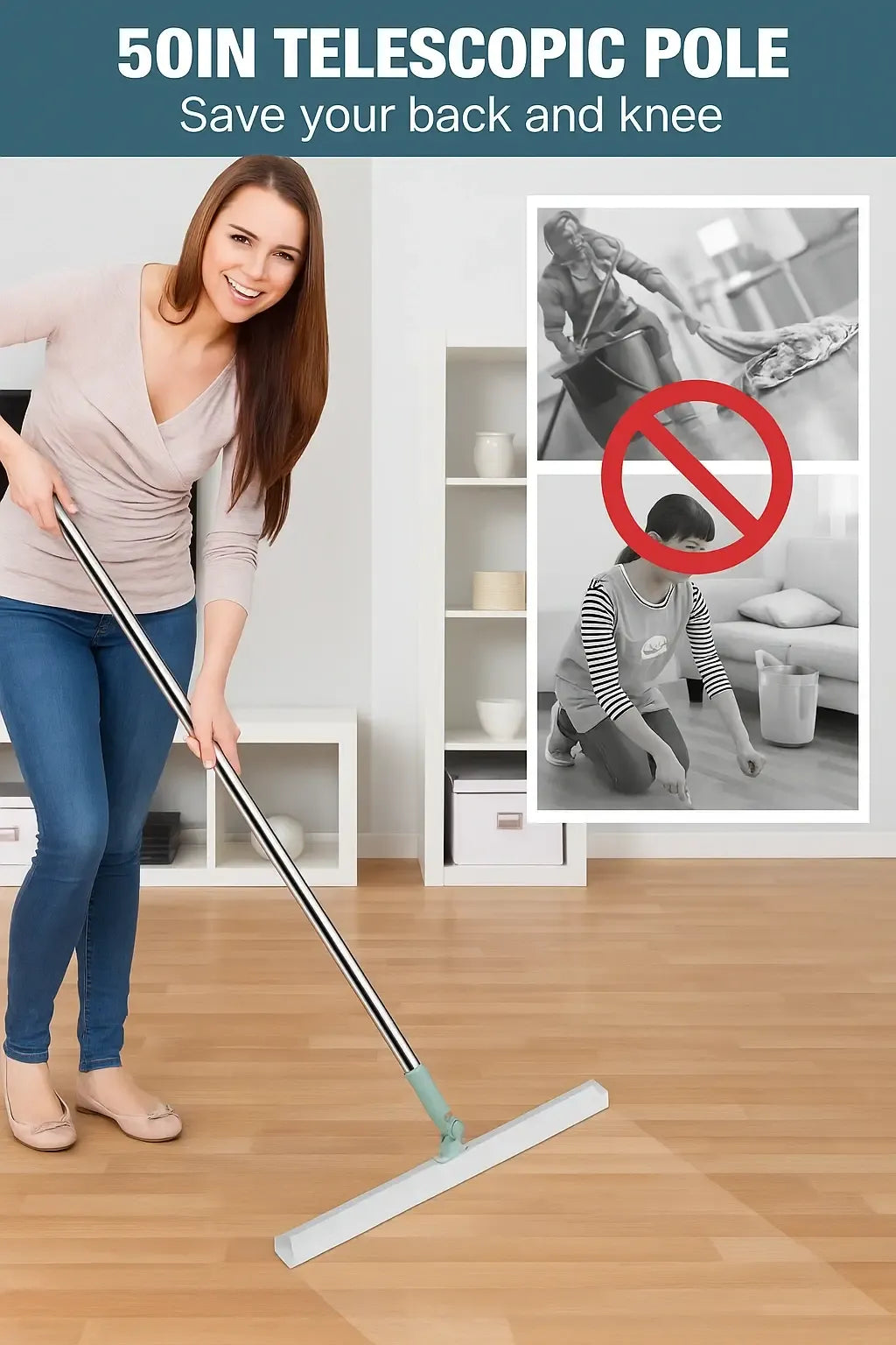 Magic Floor Sweeper | Dual-Action Broom and Wiper Combo!